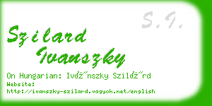 szilard ivanszky business card